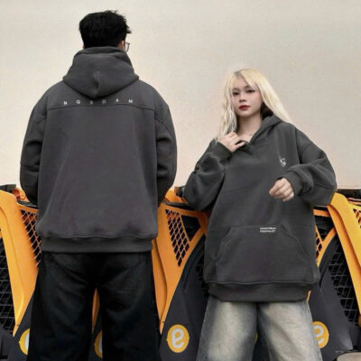 Áo Hoodie Thêu NQ30 AM Form Rộng Nam Nữ Unisex