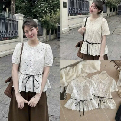 Áo Ren Cộc Tay Dáng Babydoll – Nét Quyến Rũ Từ Sự Thiết Kế Tinh Tế