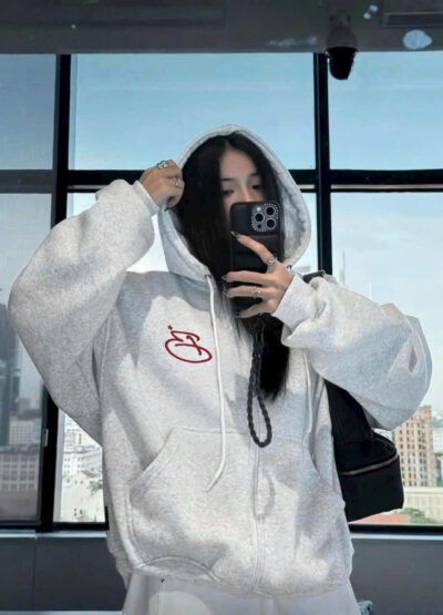 Áo Khoác Unisex Logo Thêu Chữ B*